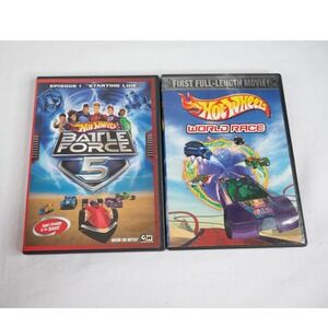 Hot Wheels DVD 2p Lot Kids Good Battle Force 5 World Race Movie animation